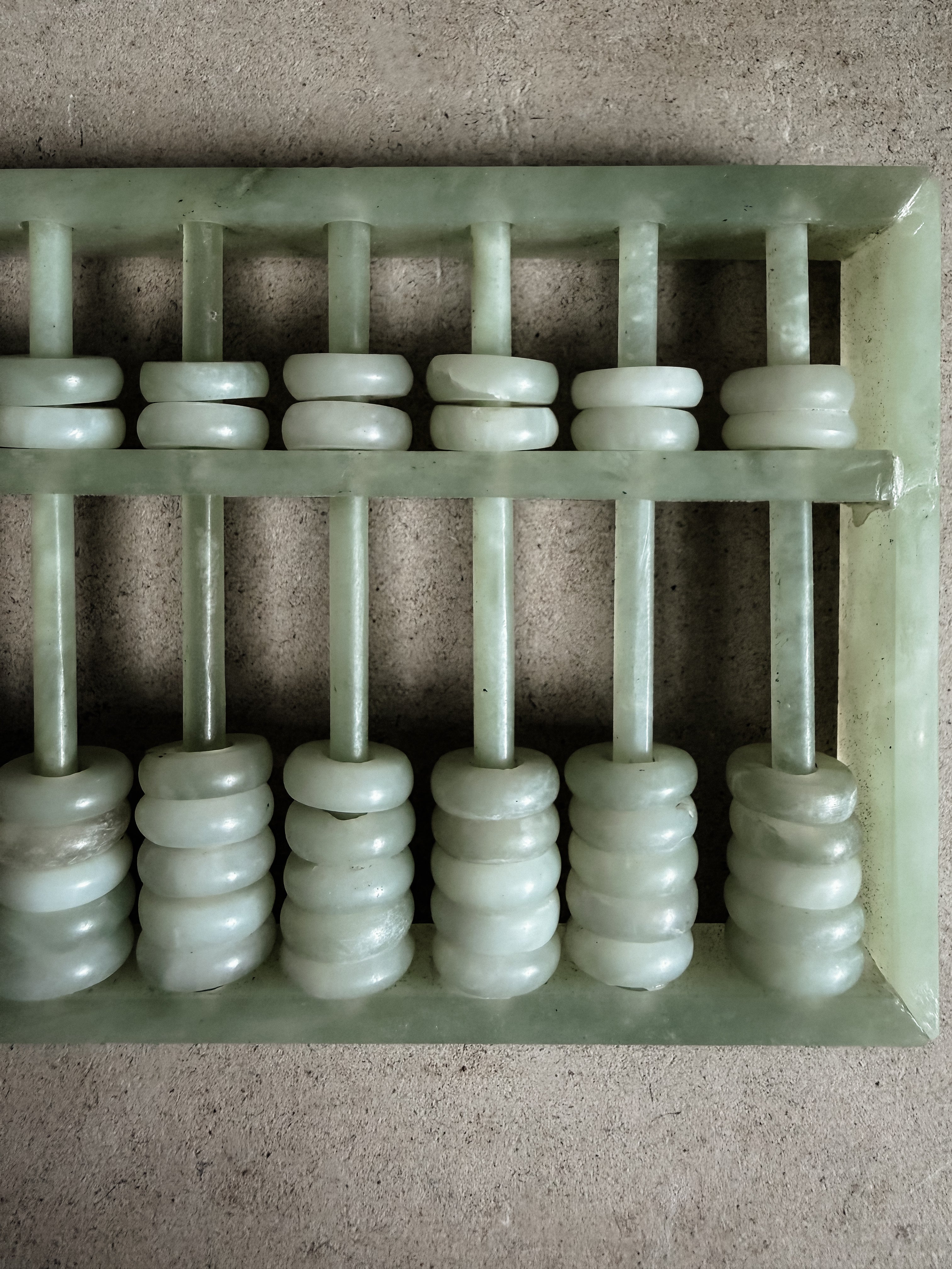 Vintage Carved Stone Abacus