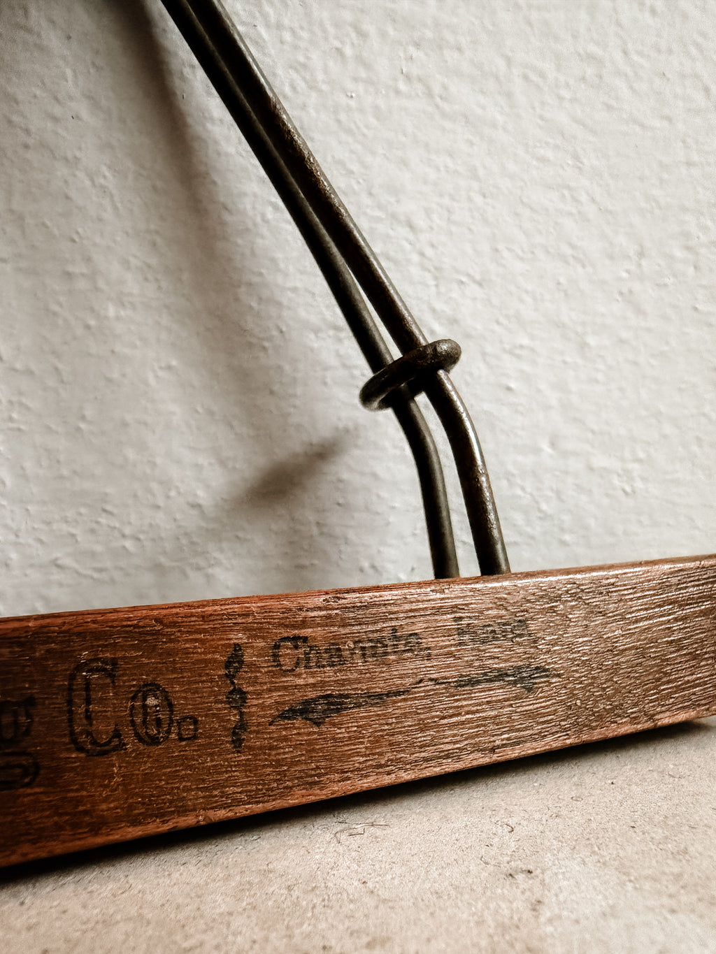 Wood and Metal Trouser Hanger by Murphy Mills Clothing Co.