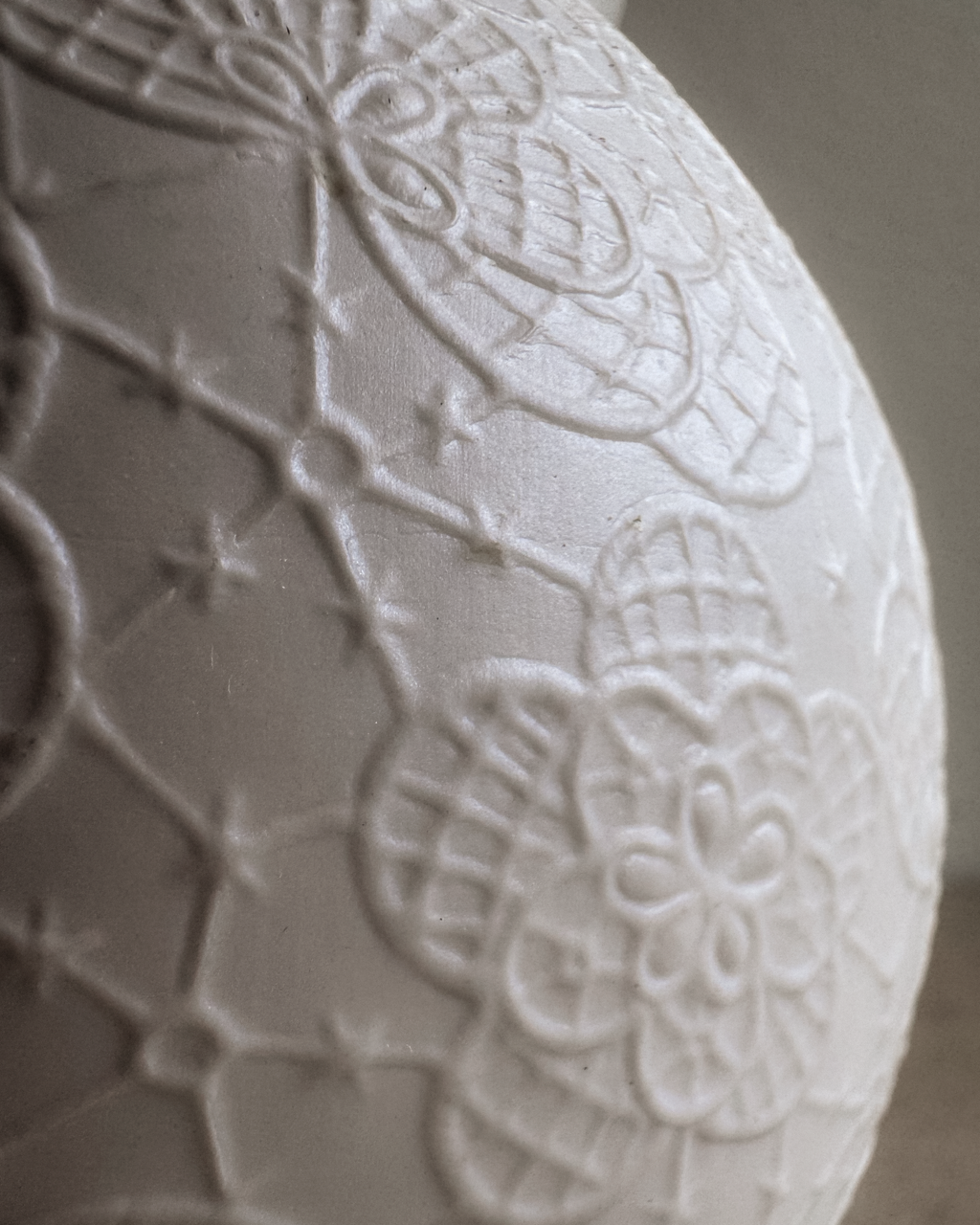 Mid-Century West German Pottery Vase with Embossed Geometric Floral Relief