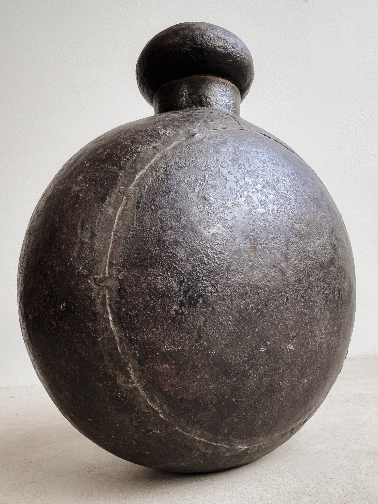 19th Century Hand-Hammered Copper Vessel with Brazed Seams