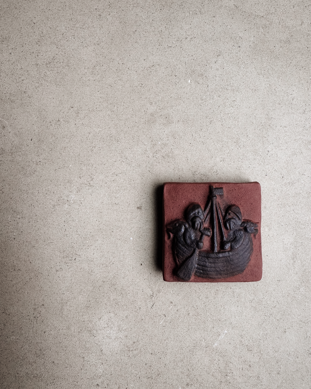 Mid-Century Danish Ceramic Wall Plaque by Thyssen Keramik