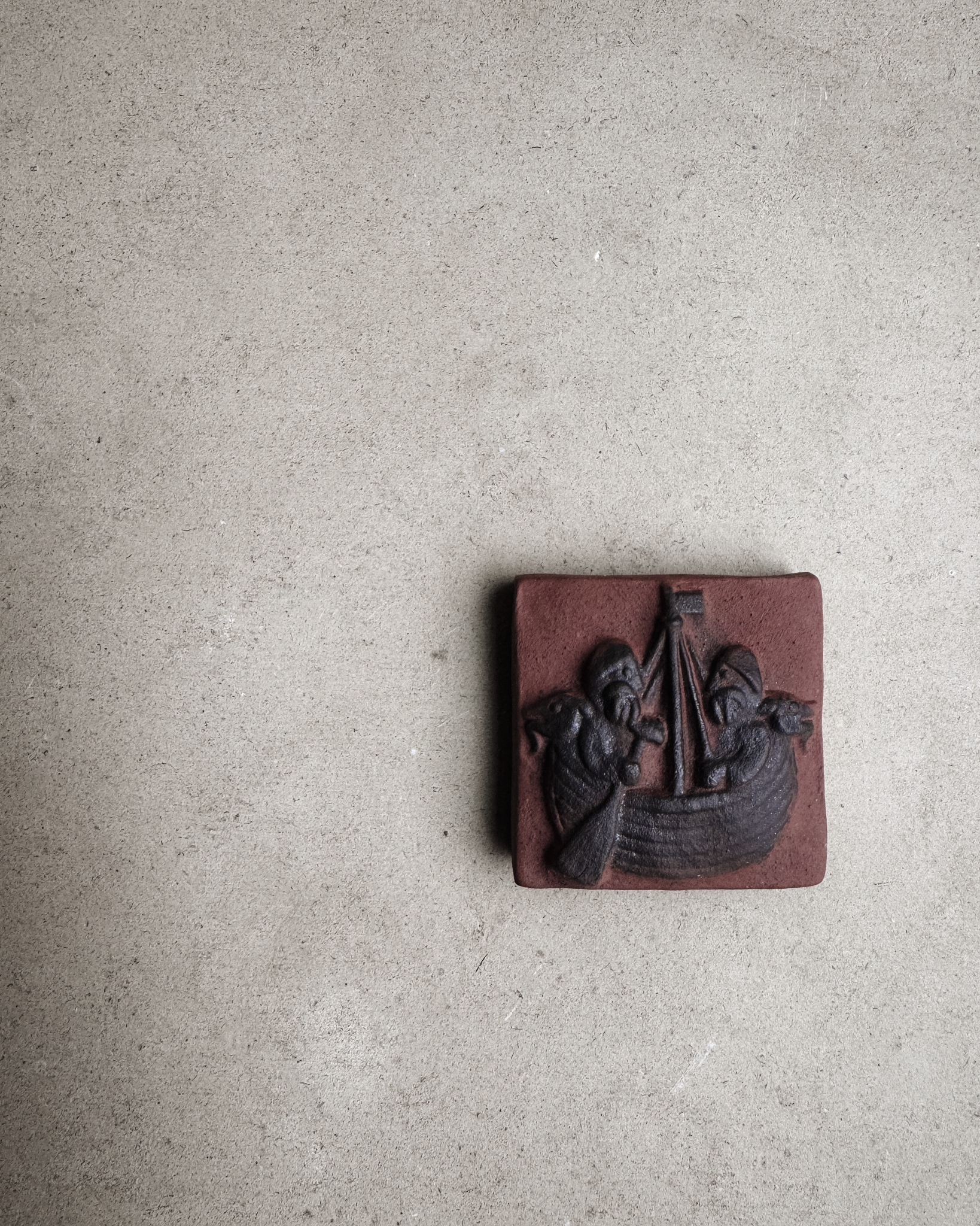 Mid-Century Danish Ceramic Wall Plaque by Thyssen Keramik