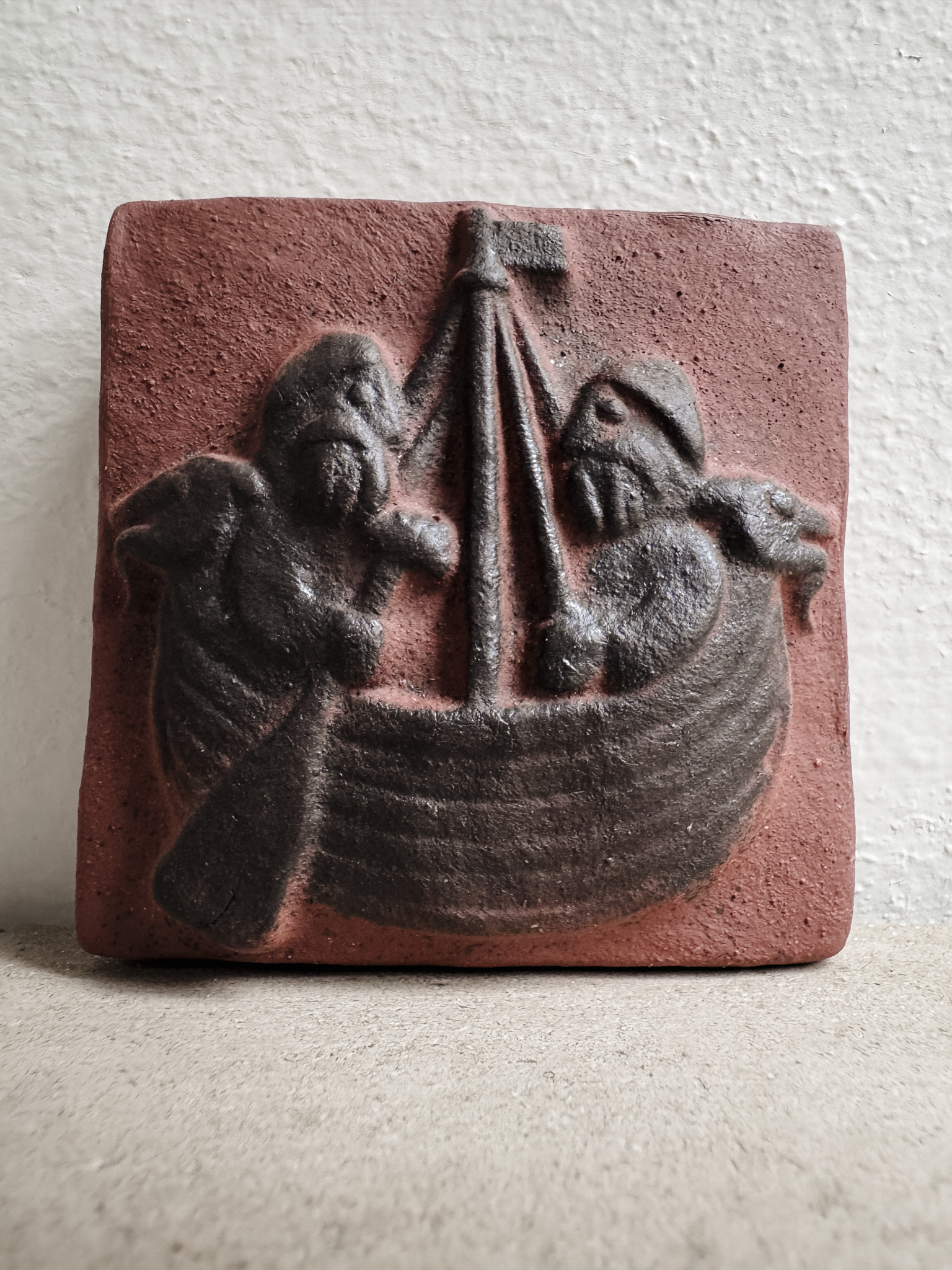 Mid-Century Danish Ceramic Wall Plaque by Thyssen Keramik